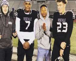 He was a football player while growing up and was in his high school football team.